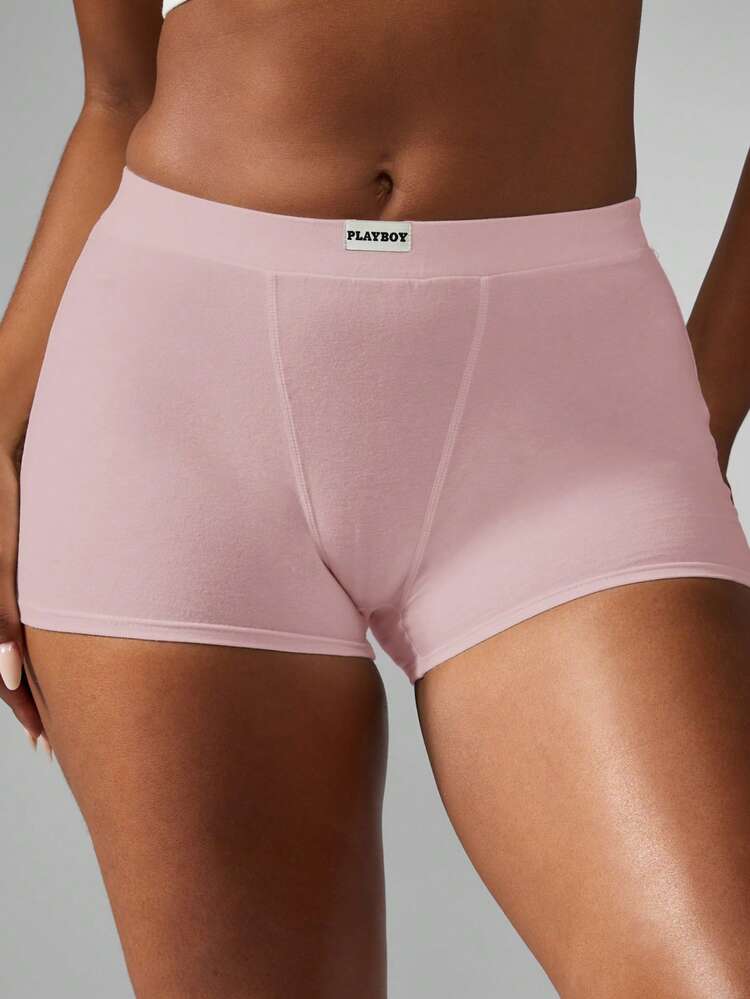 Missguided x Playboy Comfortable Cotton Boyshorts Underwear With Seamless Design Classic Brief Cut For Daily Wear