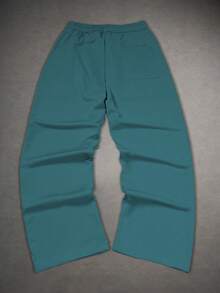 Manfinity Hypemode Pantalones de chándal con cordón en la cintura para hombre de corte holgado - Verde Oscuro - Ver 2