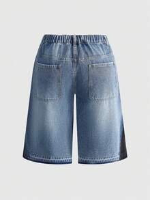 ROMWE EDITION Vintage Washed zerrissene Boyfriend-Jeans in Große Größen im Streetstyle - Blau - Übersicht 4