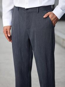 Manfinity Bizformal Herren Zweireihiger Anzug mit Revers & Hose Set - marineblau - Übersicht 6