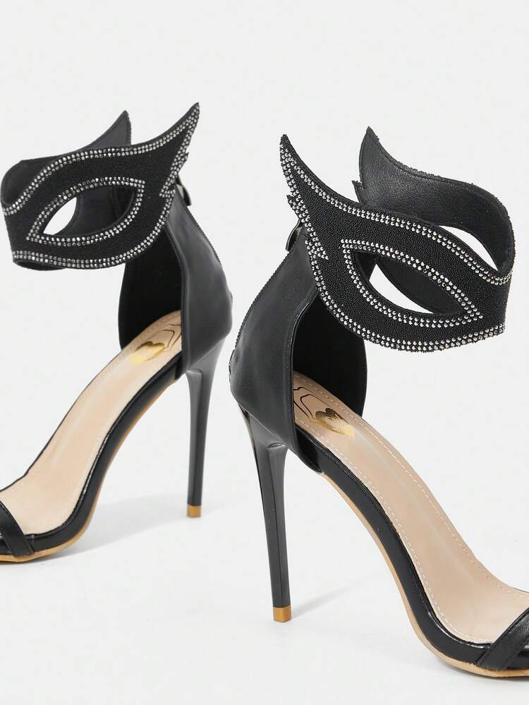 Ladies' Fashionable Solid Color High Heel Sandals