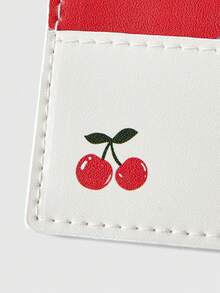 ROMWE Kawaii 可爱粉色蝴蝶结设计便携式卡包钱包 - 紅色 - 查看 3