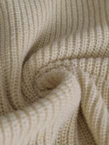 GlowEve CURVE 大码女式金属纽扣装饰纯色针织开衫，休闲百搭，适合圣诞节、万圣节、返校季、度假、办公穿着 - 卡其色 - 查看 7