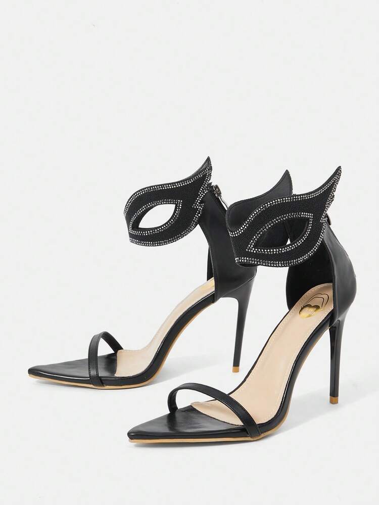 Ladies' Fashionable Solid Color High Heel Sandals