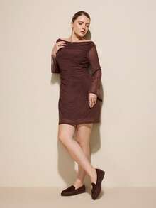 CUCCOO CURVES 女士休闲百搭通勤简约流苏装饰宽楦平底鞋 - 咖啡棕 - 查看 6