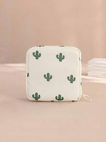 1 Cute Cartoon Multi-Purpose Waterproof Storage Bag - Large Capacity Sanitary Napkin Storage Bag, Cosmetic Storage Bag, Travel Essentials Bag, Wallet, Stationery Storage Bag (Pattern Printing Position Not Fixed), Bohemian Style - Multicolor - View 3