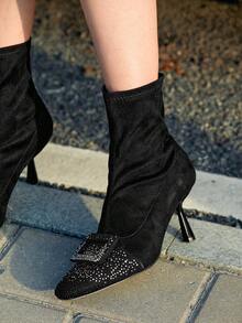 Fashionable Mid-calf Boots For Women - Black - View 5