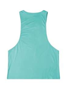 Manfinity Dauomo Men's Casual Active Solid Color Undershirt Beach Turquoise Summer - Mint Green - View 2