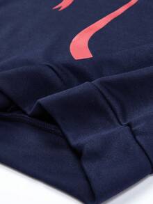 SHEIN ChillGRL 2pcs/Set Tween Girls Loose Casual Cute Bowknot Print Crew Neck Long Sleeve Top & Pleated Plaid Skirt Set, Suitable For Daily, Commute, Leisure, Vacation, Gathering With Friends, Street Snap