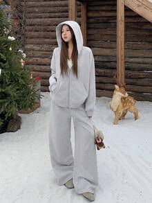 DAZY 女士亮片卫衣两件套，秋冬休闲套装