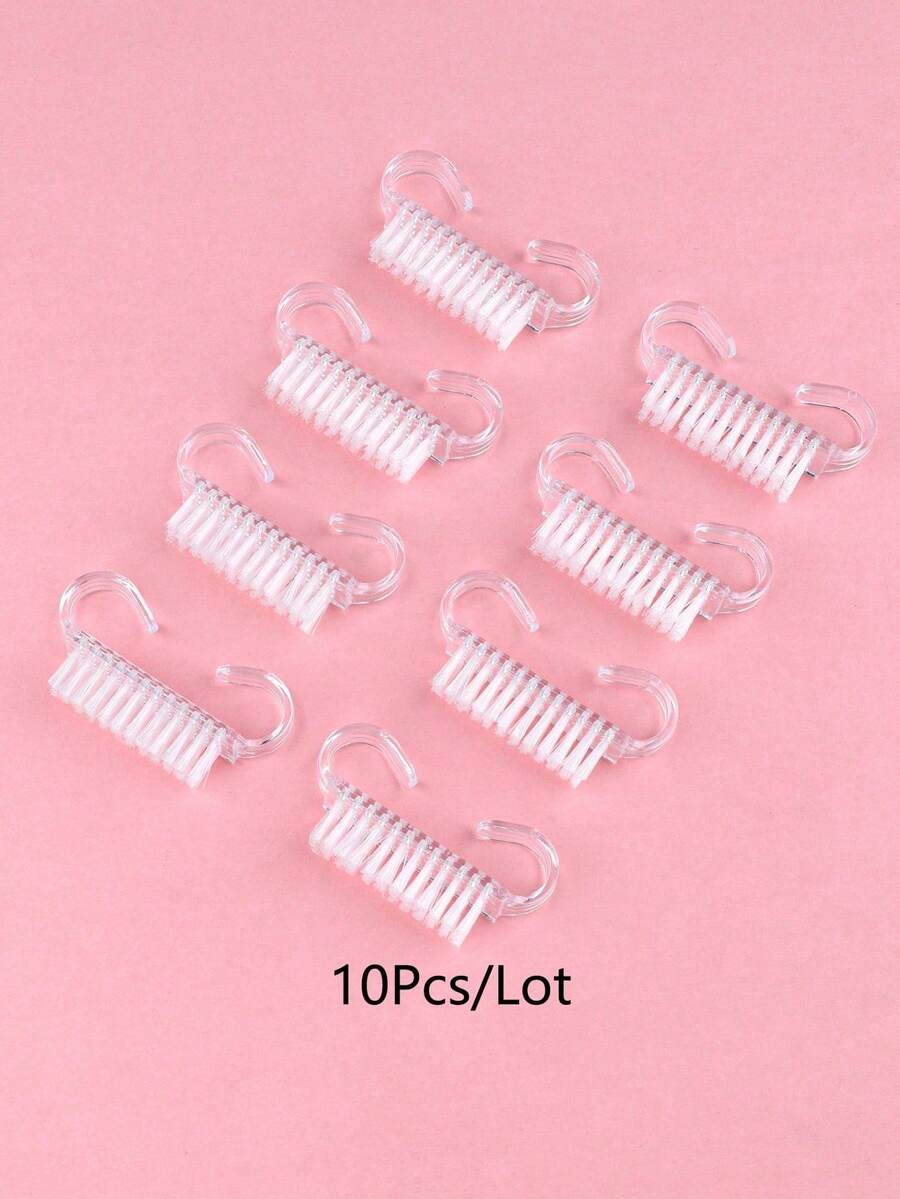 10/50支装小号黑色美甲刷 指甲除尘刷 多功能细节刷 适用于美甲、修脚、化妆、工艺绘画 专业沙龙家用DIY美容工具套装