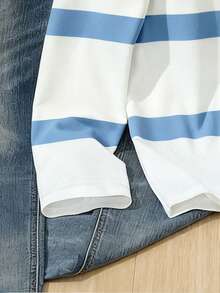 DT-TX2504--S 女童V领撞色长袖T恤（数量）@180克牛奶丝 - 彩色 - 查看 3