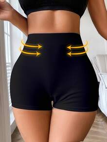 NudeFit 女士无缝腰部收紧提臀三角裤塑身裤，1 件 - 黑色 - 查看 5