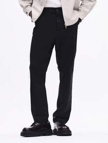 SUMWON 修身尼龙裤 休闲直筒裤 办公商务正装轻便舒适现代风 - 黑色 - 查看 5