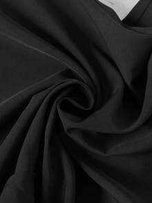 Rafferiza Women's Casual Loose Patchwork Mid-Sleeve Black Shirt, Suitable For All Seasons - Black - View 8