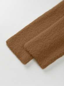 Franclia New Autumn/Winter Gentle Lady Style Waist Ruffle Trim Sweater - Brown - View 3