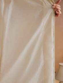 MOTF PREMIUM ABRIGO DE INVIERNO ACOLCHADO CON CINTURÓN DE DIAMANTES DE LONGITUD MEDIA ESTILO A-LINE - Blanco - Ver 6