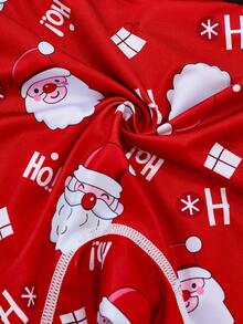 Happy Jammies Christmas Funny Print Cartoon Quirky Santa Claus, Gift Box, Candy Cane, Bells, Snowflakes, Snowman, Family Party Men's Mid-Length Boxer Briefs - Multicolor - View 5