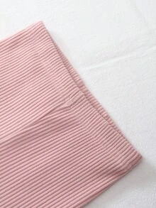 SHEIN Playful Pals 3pcs/Set Baby Girls' All-Match Casual Solid Color Stretchy Leggings, Pants, Tights, Infant Bottoms, Infant Trousers Set, Knit Corduroy Baby GirlLeggings, Suitable For Spring, Summer, Autumn, Winter