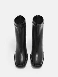 CUCCOO CURVES 女士时尚百搭宽楦高跟靴 - 黑色 - 查看 10