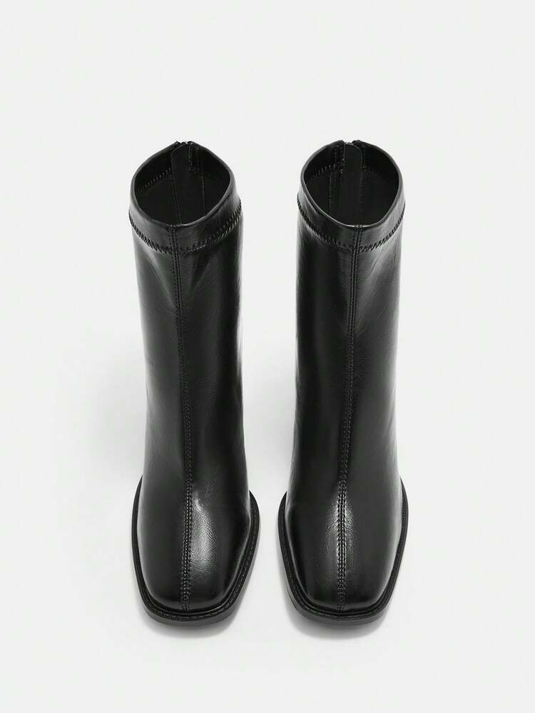 CUCCOO CURVES Women's Fashion Versatile Wide Fit High Heel Boots For Christmas