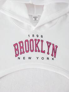 SHEIN ChillGRL 少女三件套针织字母印花卫衣、吊带背心和工装裤套装，带保暖内衬，舒适贴身，展现青春个性，适合秋冬季节穿着。 - 玫紅色 - 查看 4