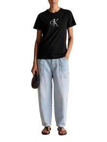 Calvin Klein Relaxed Women's T-Shirt Black - Ck Black - View 3