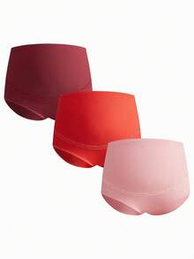 Moonlight&Mama 3pcs High Waist Maternity Briefs,Pink,Summer,Simply Iconic Supportive Comfortable Skin-Friendly Fashionable Chic Pregnant Women Postpartum Panties - Multicolor - View 7
