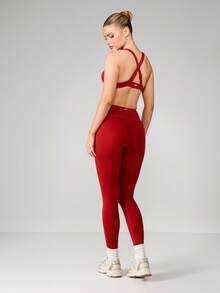 Missguided x Playboy Ribbed V-Neck Bralette Crop Top With High Waisted Leggings Two Piece Set Seamless Athletic Wear Matching Outfits