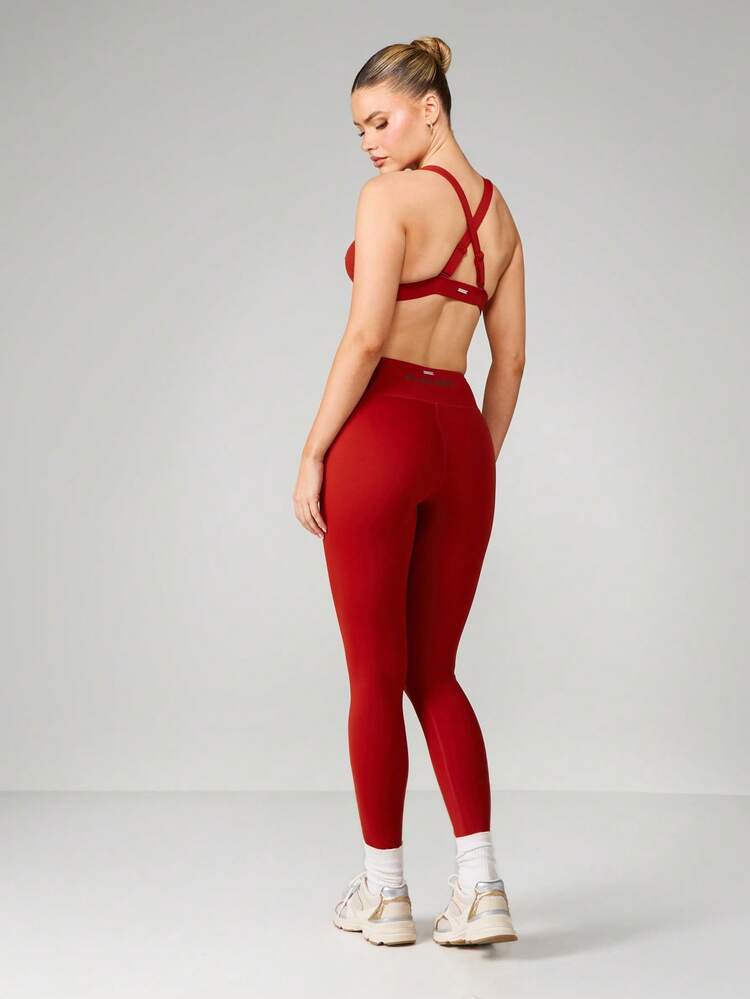Missguided x Playboy Ensemble deux pièces de Top court brassière côtelé col V et legging taille haute, tenue de sport sans couture assortie
