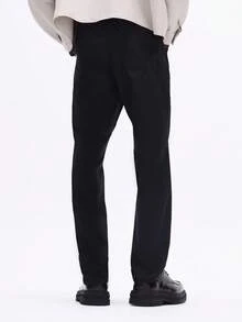 SUMWON 修身尼龙裤 休闲直筒裤 办公商务正装轻便舒适现代风 - 黑色 - 查看 3