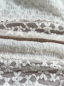 Modelyn Elegante vestido largo de cuello redondo con ribete de piel de imitación beige para mujer, para invierno - Albaricoque - Ver 8