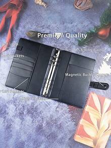 1Set Premium Multi-Functional A5 Photo Card Binder, Sleek Album Design, Compact And Durable Organizer, PU Leather Binder Notebook Cover Loose-Leaf Organizer For Daily Planning And Note-Taking, Office Supplies - Multicolor - View 4