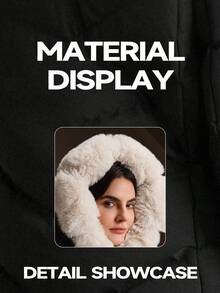 Anewsta Thick Fluffy Fur Collar Quilted Women's Winter Jacket - Black - View 8