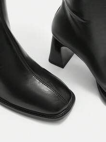 CUCCOO CURVES Women's Black Casual & Simple Wide Fit Boots, Autumn/Winter For Christmas - Black - View 8