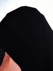 SHEIN ChillGRL 3pcs/Set Street Cool Casual Teen Girls Loose Denim Print Pants, Cropped Camisole Top, And Long Sleeve Hoodie Outfit, Fashion Fall Winter - Black - View 8