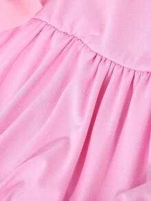 SHEIN ChillGRL Tween Girls Solid Color Fitted Tulip Hem Shorts Skirt For Summer, Minimalist - Pink - View 3