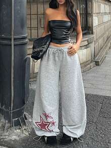 Coolane Sommer Sport Lässig Logo Muster Loose Fit Jogginghose