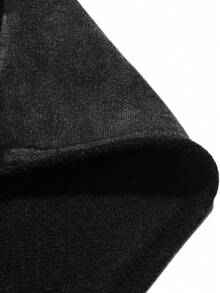 ROMWE MEN Goth Men's Slogan & Figure Print Crew Neck Casual Cropped Top - Black - View 3