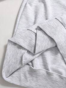 SHEIN 两件套少女休闲长袖卫衣和运动裤套装，舒适运动风基础款，适合室内、室外、日常、运动、玩耍、派对、拍照、度假、节日、休闲、街头风、返校季等场合。 - 灰色 - 查看 10