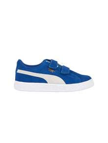 Puma Suede 2 Strap Kids Trainer Shoe Blue 359595 - Blue - View 1