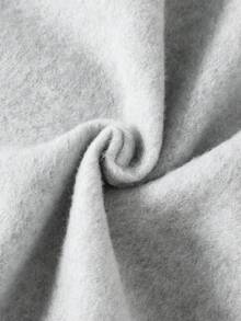 SHEIN ChillGRL 少女休闲宽松拼色字母图案直筒运动裤，适合外出、街拍和上学，适用于秋冬春季 - 灰色 - 查看 5