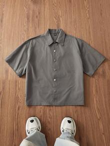 Manfinity Unisex Men's Casual Everyday English Graphic Loose Short Sleeve Polo Shirt, Couple Things