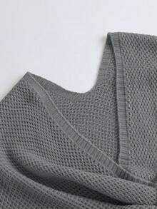 Franclia Cardigan elegant și personalizat pentru femei, toamnă/iarnă, cu guler șal, casual, nou - Gri - Vizualizare 3