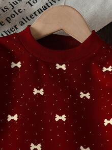 SHEIN Baby Girls' Fashion Embroidered Ruffle Hem Printed Sweatshirt