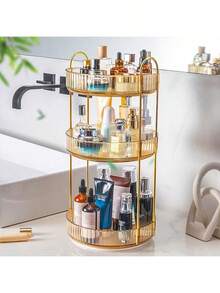 1 Giá đựng mỹ phẩm đa năng xoay 360 độ, Giá đựng đồ dùng phòng tắm dung tích lớn, Hộp đựng đồ trang điểm để bàn, Hộp đựng đồ để bàn trong suốt có lớp gia cố và có thể tháo rời để đựng chai lọ cao Túi, Túi xách, Túi đựng đồ trang điểm, Bàn trang điểm, Du lịch, Túi đựng đồ trang điểm, Lưu trữ, Hộp đựng đồ trang điểm, Túi đựng đồ vệ sinh cá nhân, - Nhiều màu - Xem 6