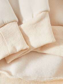 SHEIN Explorewe Tween 女童休闲卫衣套装，胸前字母印花，罗纹领，裤子两侧有口袋，适合秋冬季外出、散步、购物、通勤，可搭配夹克、外套