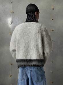 NEON BLANC品牌 - 男士秋冬新款条纹套头毛衣 - 时尚宽松休闲风 - 灰色 - 查看 3