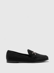 CUCCOO BIZCHIC Women's Casual Solid Color Comfortable Flats For Christmas Spring Shoes - Black - View 8
