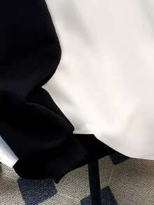 EMERY ROSE 女士休闲撞色插肩袖圆领加大码卫衣，秋冬款 - 彩色 - 查看 4